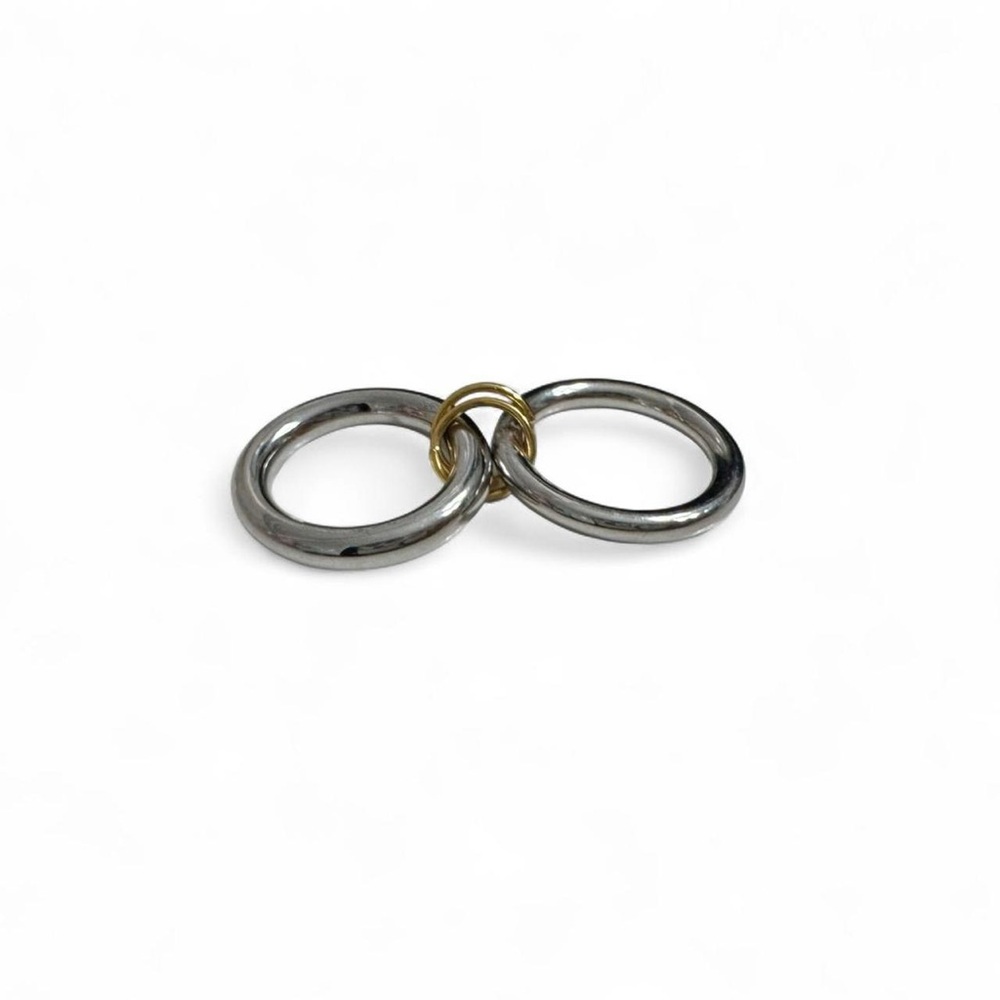 Silver and Gold Plated Interlocking Rings - 8